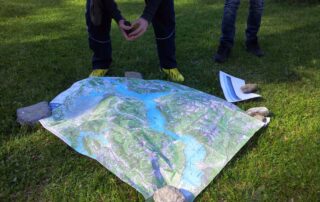 Cartina con i punti da trovare del geocaching